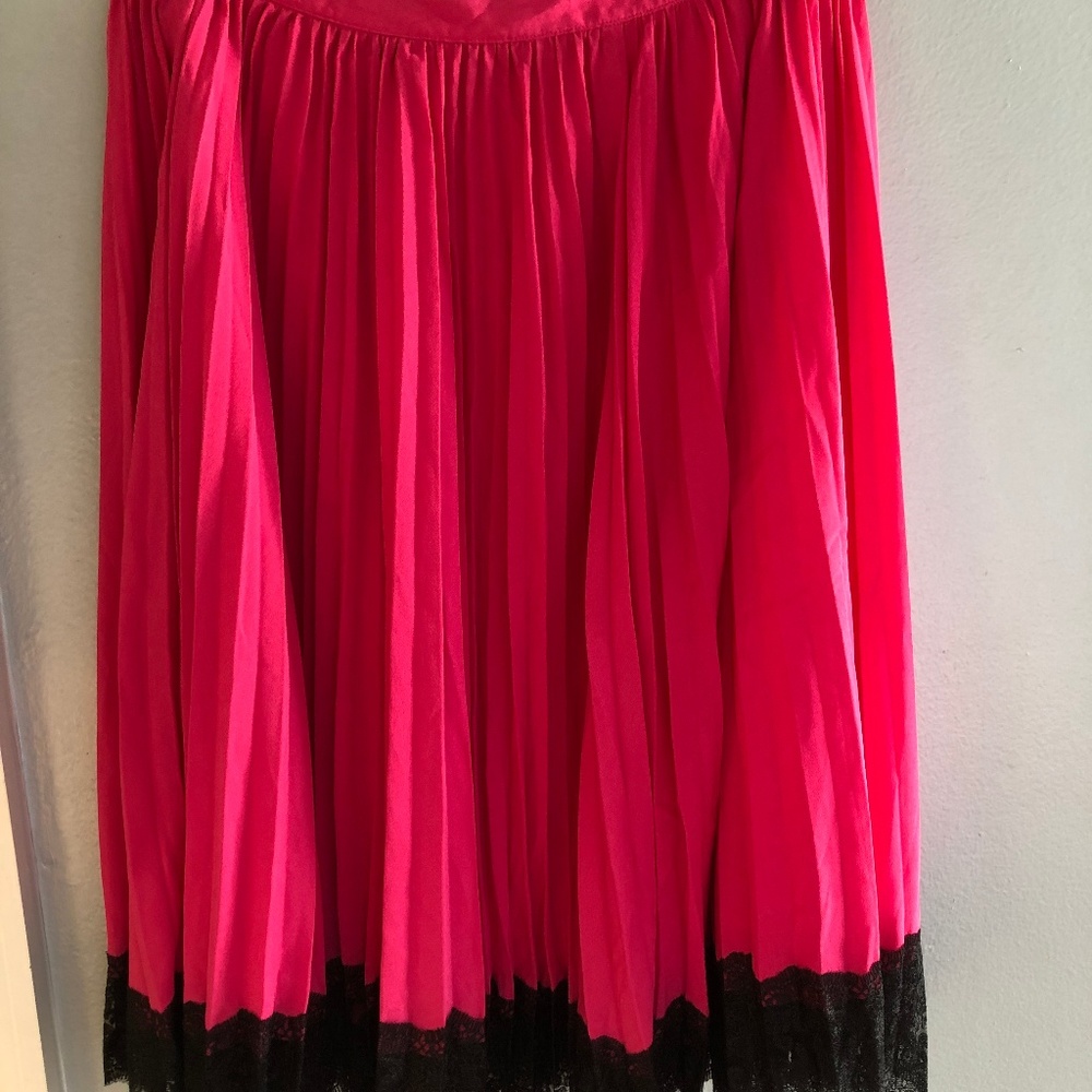 Hot Pink Cerise Style Flowy Skirt